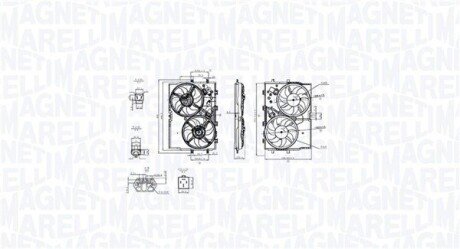 Вентилятор охлаждения радиатора magneti Marelli 069422853010 на Фиат Дукато 250