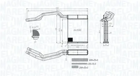 MAGNETI MARELLI FORD радіатор обігрівача Focus 04-, C-Max 06- Magneti Marelli 350218453000