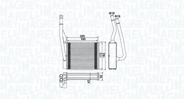 MAGNETI MARELLI FORD радіатор опалення Focus,Transit Connect 98- magneti marelli 350218414000