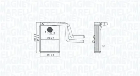 MAGNETI MARELLI FORD радіатор опалення Mondeo I,II,III Magneti Marelli 350218487000