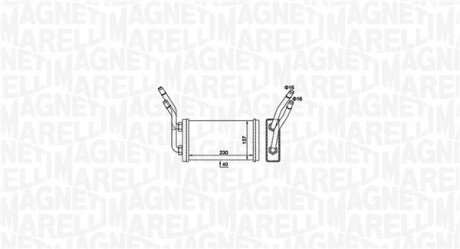 Радиатор печки (отопителя) magneti Marelli 350218468000