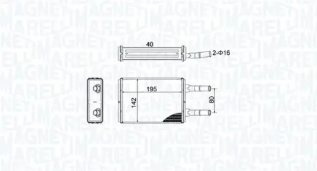 MAGNETI MARELLI FORD радіатор опалення Transit -00 задн. Magneti Marelli 350218476000