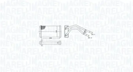 MAGNETI MARELLI FORD радіатор опалення з кондиціонером Transit 94- magneti marelli 350218477000