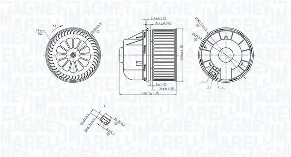 MAGNETI MARELLI FORD вентилятор салону Focus II,Galaxy,Kuga I,Mondeo IV,S-Max Magneti Marelli 069412729010 (фото 1)