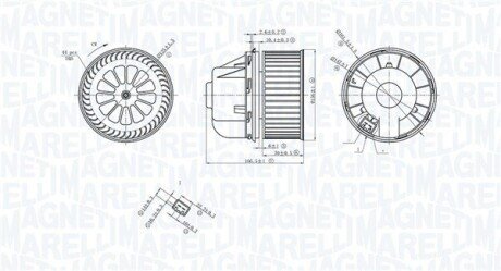 FORD вентилятор салону Focus II,Galaxy,Kuga I,Mondeo IV,S-Max magneti Marelli 069412729010