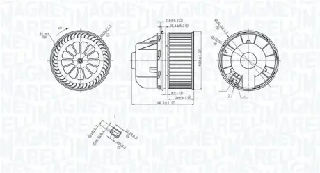 MAGNETI MARELLI FORD вентилятор салону Focus II,Galaxy,Kuga I,Mondeo IV,S-Max Magneti Marelli 069412729010