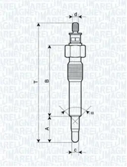 MAGNETI MARELLI GLOW PLUG LANCIA, OPEL, PEUGEOT, RENAULT [] magneti marelli 062583202304