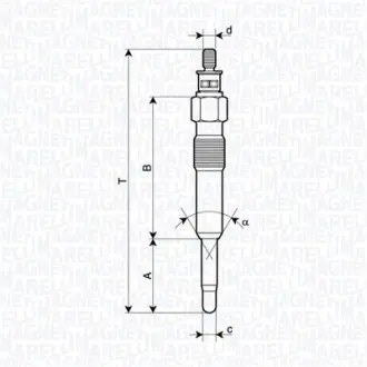MAGNETI MARELLI HONDA Свеча накала ACCORD 2.0TDI 95- magneti marelli 062900126304