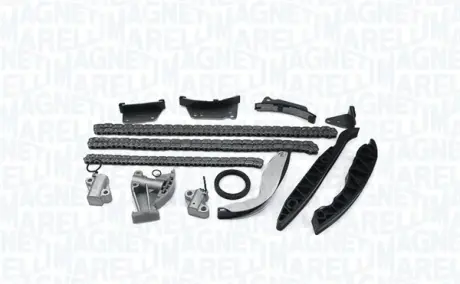 MAGNETI MARELLI HYUNDAI К-кт ланцюга ГРМ (3 ланцюга+ 7 напрвляючих +3 натягувача+сальник) H-1, Kia Sorento 2.5CRDI 02- magneti marelli 341500000410