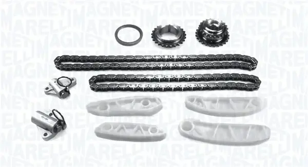 MAGNETI MARELLI HYUNDAI К-т ланцюга ГРМ (ланцюг 2шт., натягувачі 2 шт., зіроочки 2 шт., заспокоювачі 4шт, сальник) Santa FE, Tucson, ix35, 2.0-2.2CRDI 10-, KIA SORENTO II (XM) 2.2 CRDi 09-15 Magneti Marelli 341500001300 (фото 1)