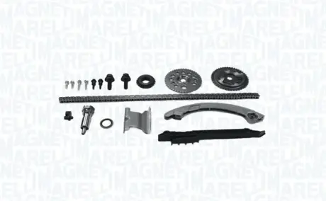 MAGNETI MARELLI К-т ГРМ (ланцюг+3шт. шестерні + 3шт. направляючі + гідронатягувач + кріплення) OPEL Vectra C 2.2 16V Magneti Marelli 341500000720