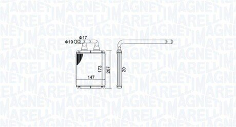 Радіатор пічки (опалювача) magneti Marelli 350218496000