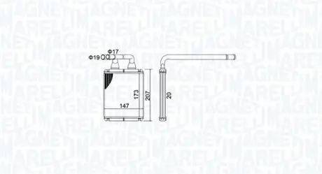 MAGNETI MARELLI KIA радіатор опалення Picanto Magneti Marelli 350218496000