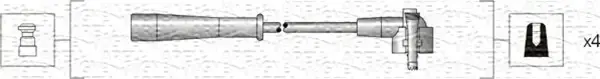 MAGNETI MARELLI Комплект высоковольтных проводов FORD ESCORT V,FIESTA III,ORION II,III [] Magneti Marelli 941318111038 (фото 1)