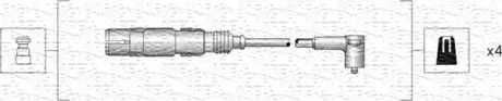 MAGNETI MARELLI Комплект высоковольтных проводов SEAT CORDOBA,IBIZA III VW LUPO,POLO [] Magneti Marelli 941318111164