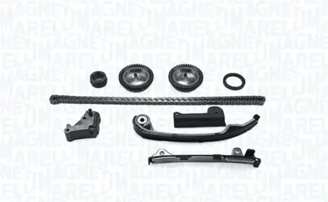 MAGNETI MARELLI NISSAN К-кт ланцюга ГРМ (ланцюг+ 3 шт. направляючі+ натягувач + 3 шестерні + сальник) Almera 1.5, 1.8 00-, Primera 2.0 02- Magneti Marelli 341500000310