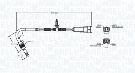 OPEL датчик температури ВГ ASTRA J, MOKKA 1.7 CDTI 09- magneti Marelli 172000209010