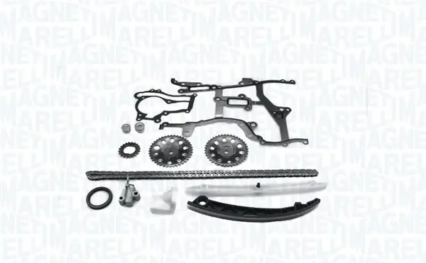 MAGNETI MARELLI OPEL К-кт ланцюга ГРМ (ланцюг+натягувач+3шт. зірочки+3шт. заспокоювача+сальник+прокладки) Corsa D 1,0 Magneti Marelli 341500000790 (фото 1)