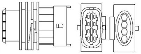 OPEL лямбда-зонд (4 конт.) OPEL 1,4/1,6: Astra G, Vectra B, Zafira 99- magneti Marelli 466016355086