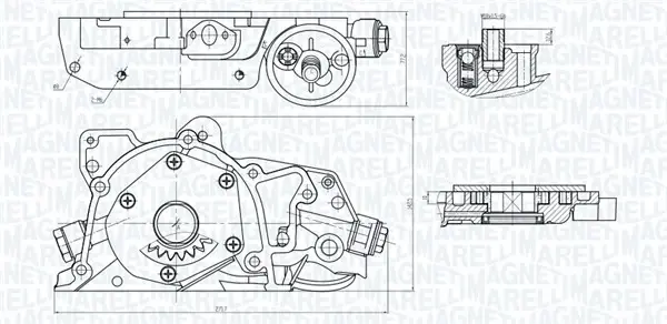 MAGNETI MARELLI OPEL помпа мастила Astra F,Kadett E,Omega A B,Vectra A Magneti Marelli 351516000045 (фото 1)