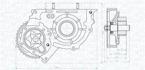 MAGNETI MARELLI OPEL помпа мастила з шертернею Astra H/G 1.7DI/DTI/CDTI Magneti Marelli 351516000004 (фото 1)