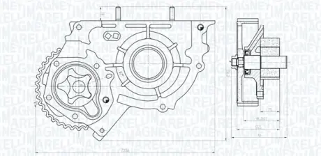 MAGNETI MARELLI OPEL помпа мастила з шертернею Astra H/G 1.7DI/DTI/CDTI Magneti Marelli 351516000004