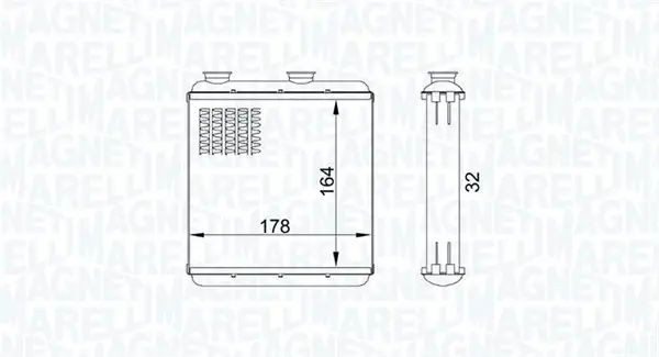 MAGNETI MARELLI OPEL радіатор опалення Meriva Magneti Marelli 350218434000 (фото 1)