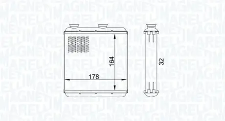 MAGNETI MARELLI OPEL радіатор опалення Meriva Magneti Marelli 350218434000