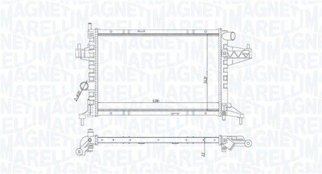 Радіатор охолодження двигуна magneti Marelli 350213191600