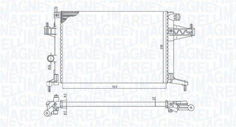 Радіатор охолодження двигуна magneti Marelli 350213191600