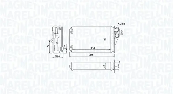 MAGNETI MARELLI PEUGEOT радіатор опалення 207 Magneti Marelli 350218461000 (фото 1)