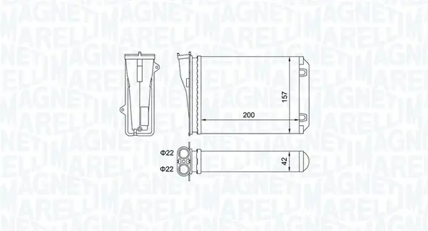 MAGNETI MARELLI PEUGEOT радіатор опалення 208 12- Magneti Marelli 350218463000 (фото 1)