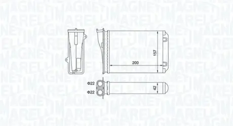MAGNETI MARELLI PEUGEOT радіатор опалення 208 12- Magneti Marelli 350218463000
