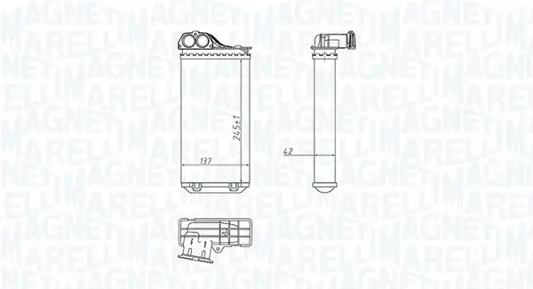 MAGNETI MARELLI PEUGEOT радіатор опалення 307 Magneti Marelli 350218411000 (фото 1)