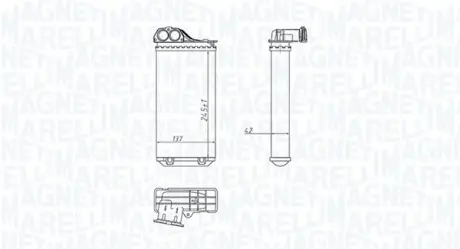 MAGNETI MARELLI PEUGEOT радіатор опалення 307 Magneti Marelli 350218411000