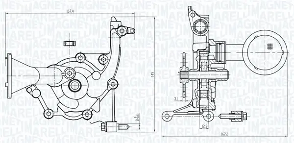 MAGNETI MARELLI помпа оливи CITROEN 1.2 VTi Magneti Marelli 351516000087 (фото 1)