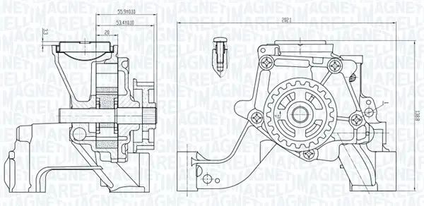 MAGNETI MARELLI помпа оливи FORD 1.0 EcoBoost 12- magneti marelli 351516000081