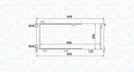 Радиатор интеркулера magneti Marelli 350213814000 на Фиат Панда