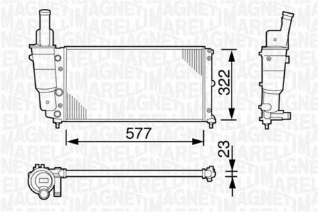 Радиатор интеркулера magneti Marelli 350213114000