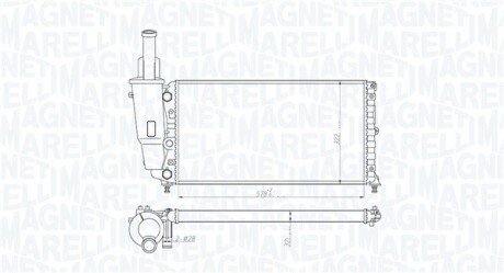 Радіатор інтеркулера magneti Marelli 350213114000 на Фиат Пунто 1