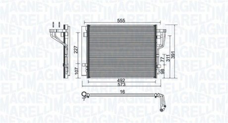 Радиатор HYUNDAI I30 DIESEL 07- magneti Marelli 350203976000