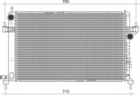 Радиатор охлаждения двигателя magneti Marelli 350213977000