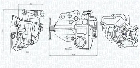 MAGNETI MARELLI RENAULT помпа мастила Koleos,Megane,Laguna,Trafic II,Opel Vivaro 2.0 dCi Magneti Marelli 351516000066