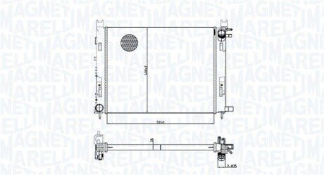 Радіатор охолодження двигуна magneti Marelli 350213165100 на Рено Сандеро степвей 2