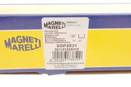 RENAULT Тяга стабилизатора передн.лев.Twingo 93- magneti Marelli 301191625310