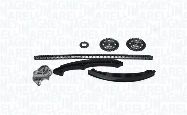 MAGNETI MARELLI SEAT К-кт ланцюга ГРМ (ланцюг + 2 направляючі + 3 шестарни натягувач) Ibiza 1.2 06-,Skoda Fabia 1.2 magneti marelli 341500000780