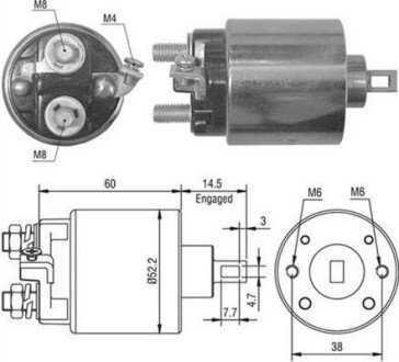 Соленоид OPEL Combo 1.7D- HITACHI magneti Marelli 940113050022