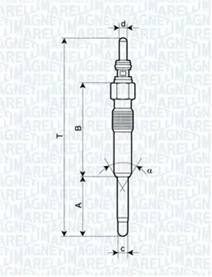 MAGNETI MARELLI Свеча накала ALFA FORD OPEL ROVER, VW T5 magneti marelli 062900006304