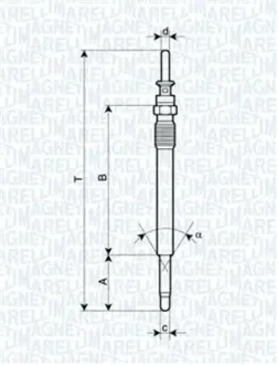 MAGNETI MARELLI Свеча накала ASTRA, OMEGA, VECTRA [] magneti marelli 062900009304