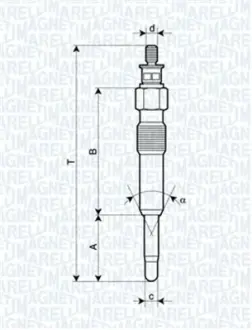 MAGNETI MARELLI Свеча накала HONDA, ROVER [] magneti marelli 062503901304